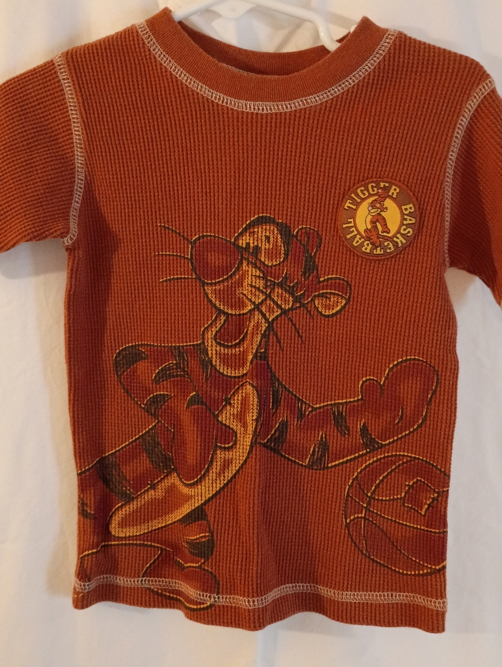 Vintage Wonderful World Of Disney Waffle Knit "Team Tigger," Basketball T-shirt
